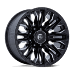 Aluminum Rims 16 Inch Matte Black with Silver Details Type Fuel Off-Road Flame